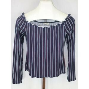 Ultra Flirt Womens Stripted Top Size L